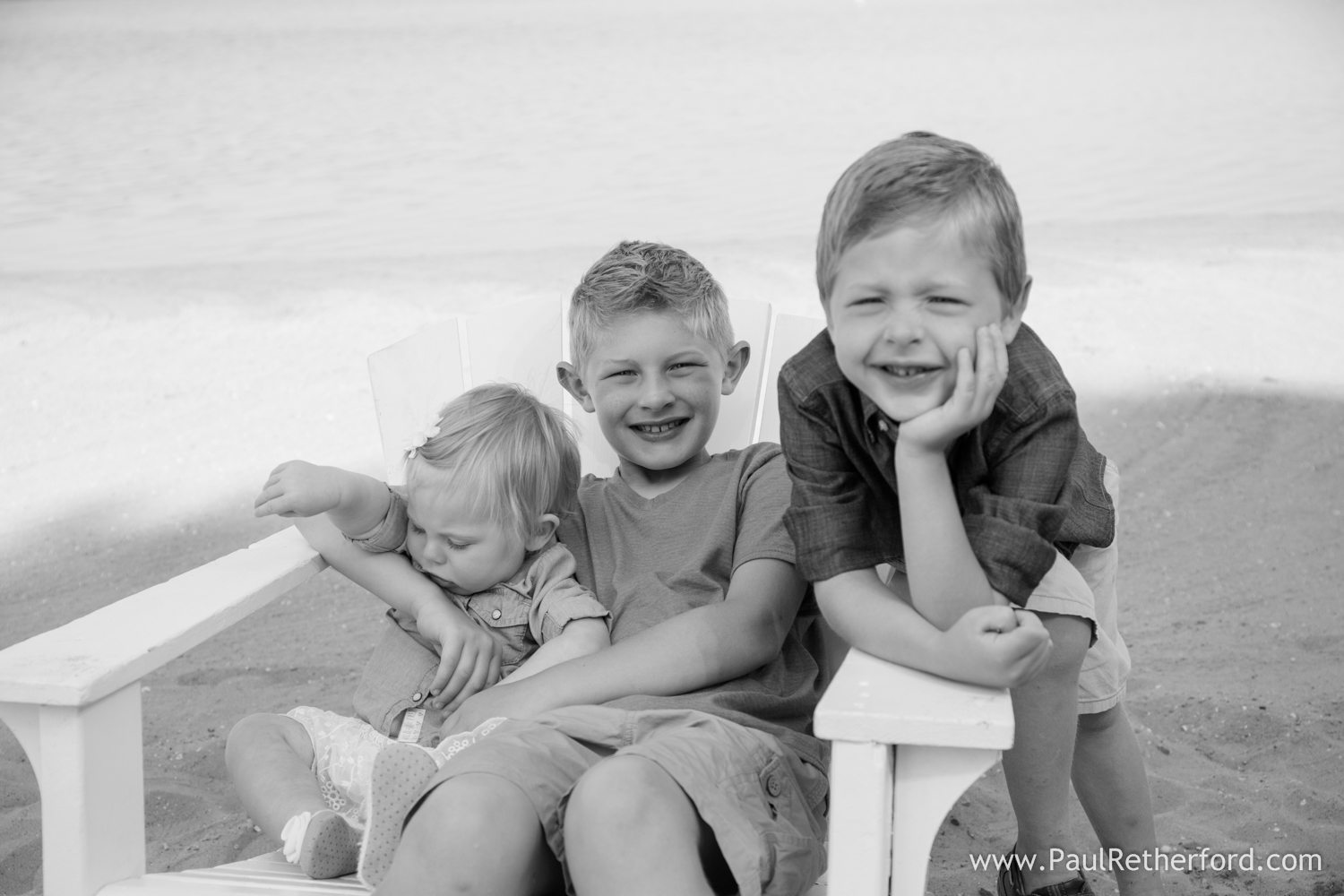 kids on beach boyne mountain