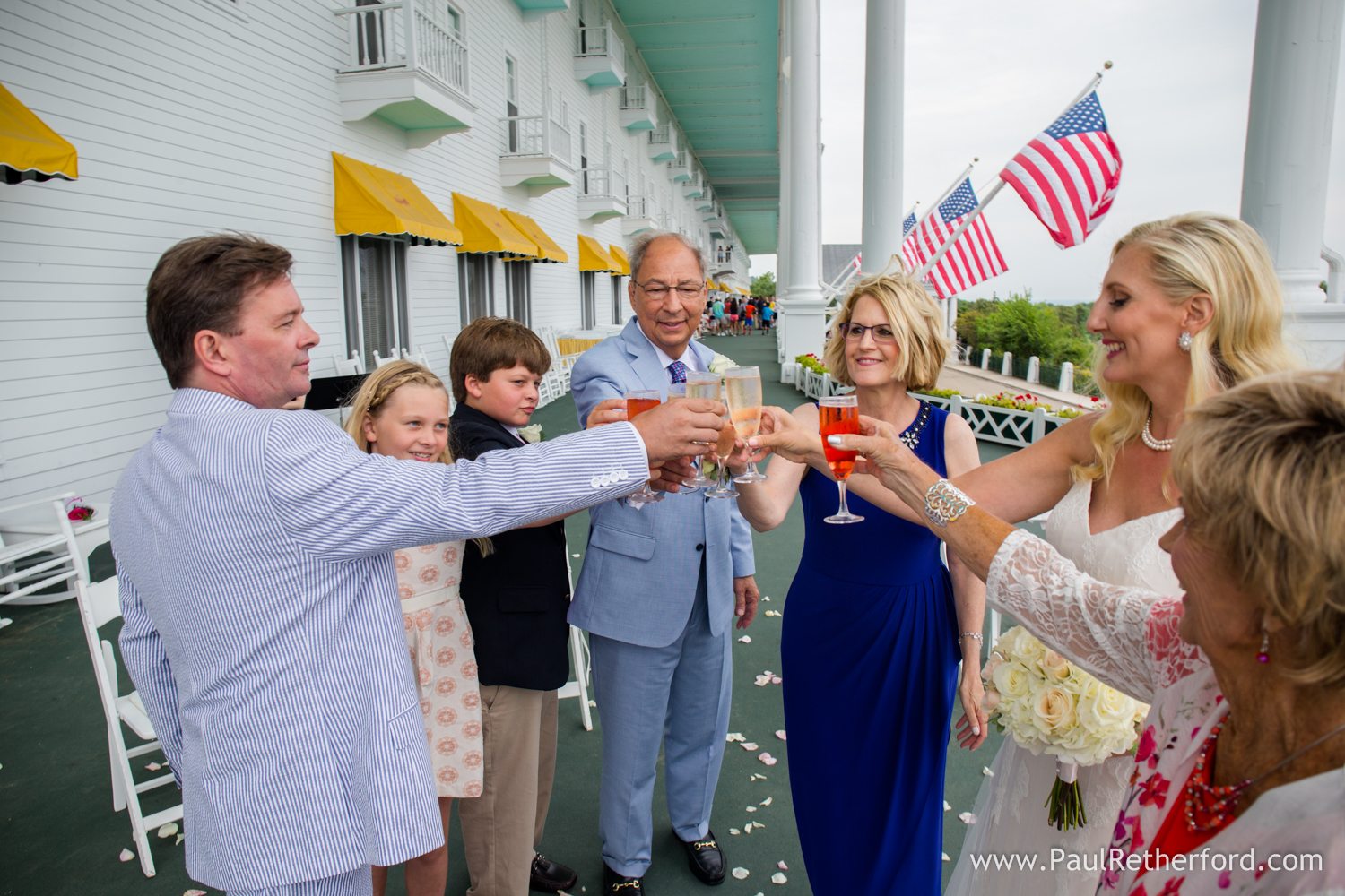 intimate grand hotel wedding photo