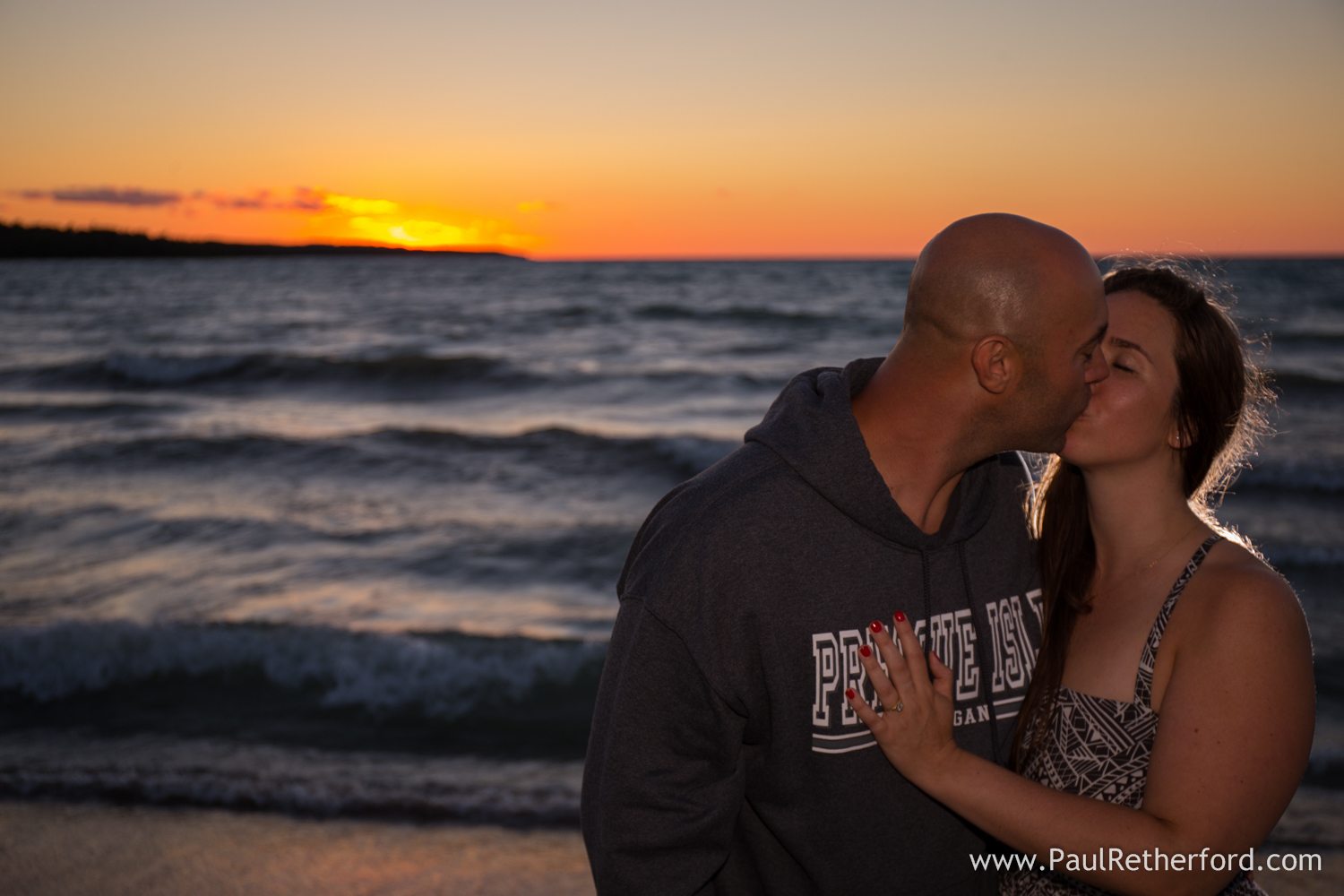 sunset engagement photo