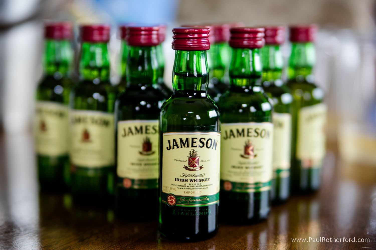 jameson bottles wedding photo