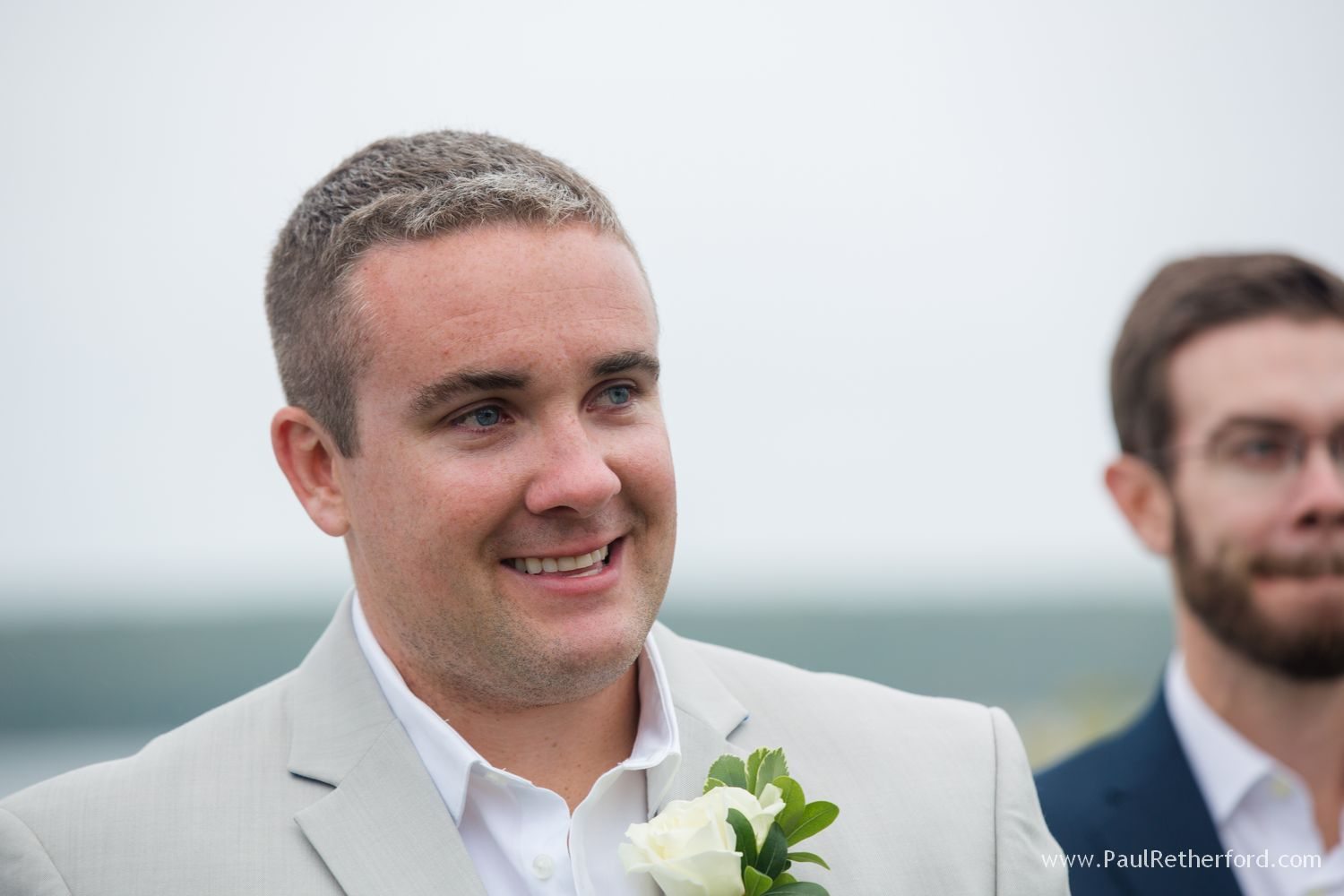 groom seeing bride mission point photo
