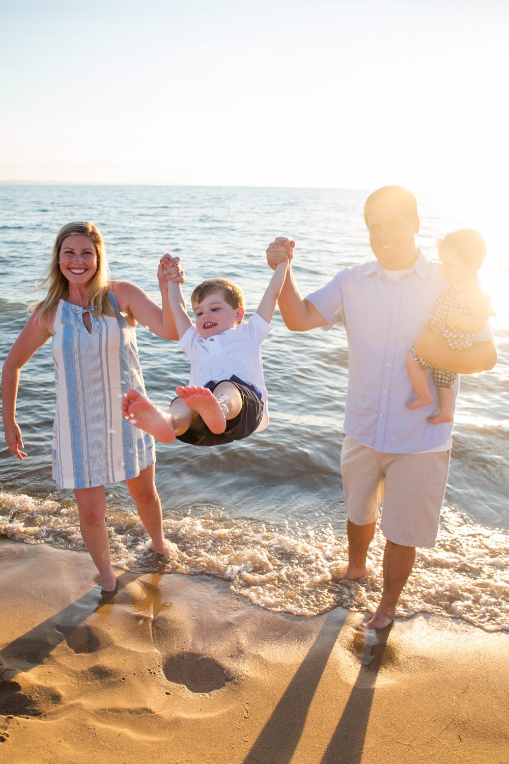 petoskey families at sunset photo