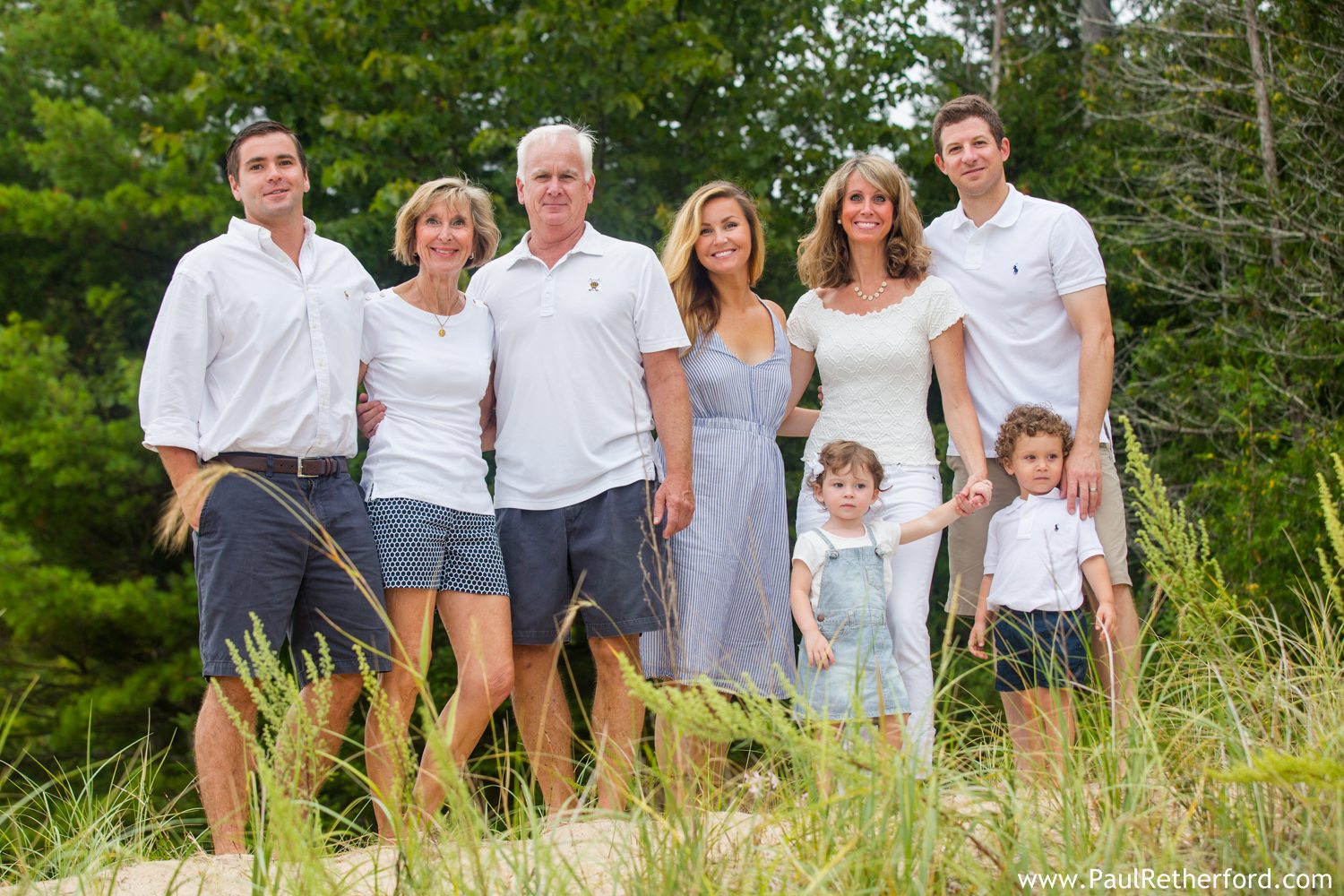 beach family photo northern michigan