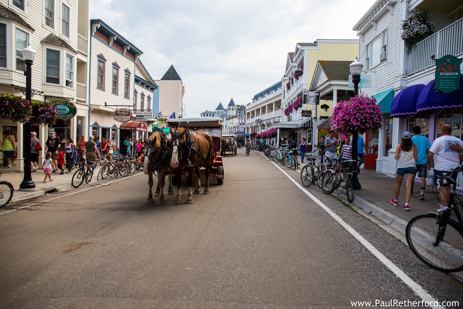 downtown mackinac island michigan photo