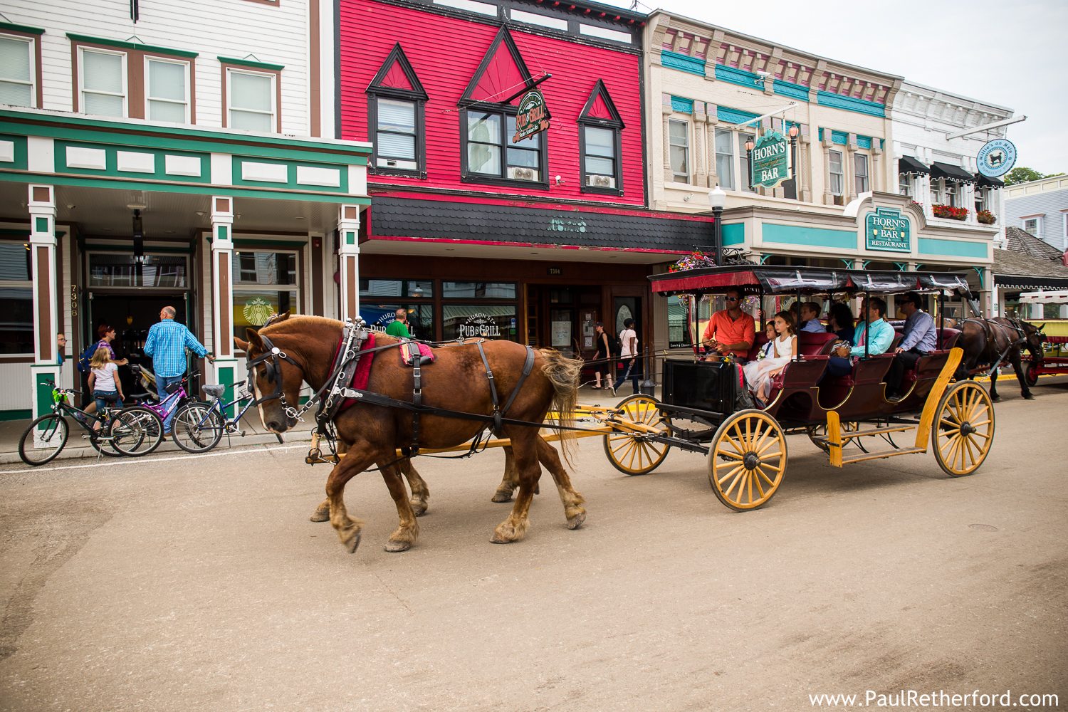 arrowhead carriage mackinac island michigan photo