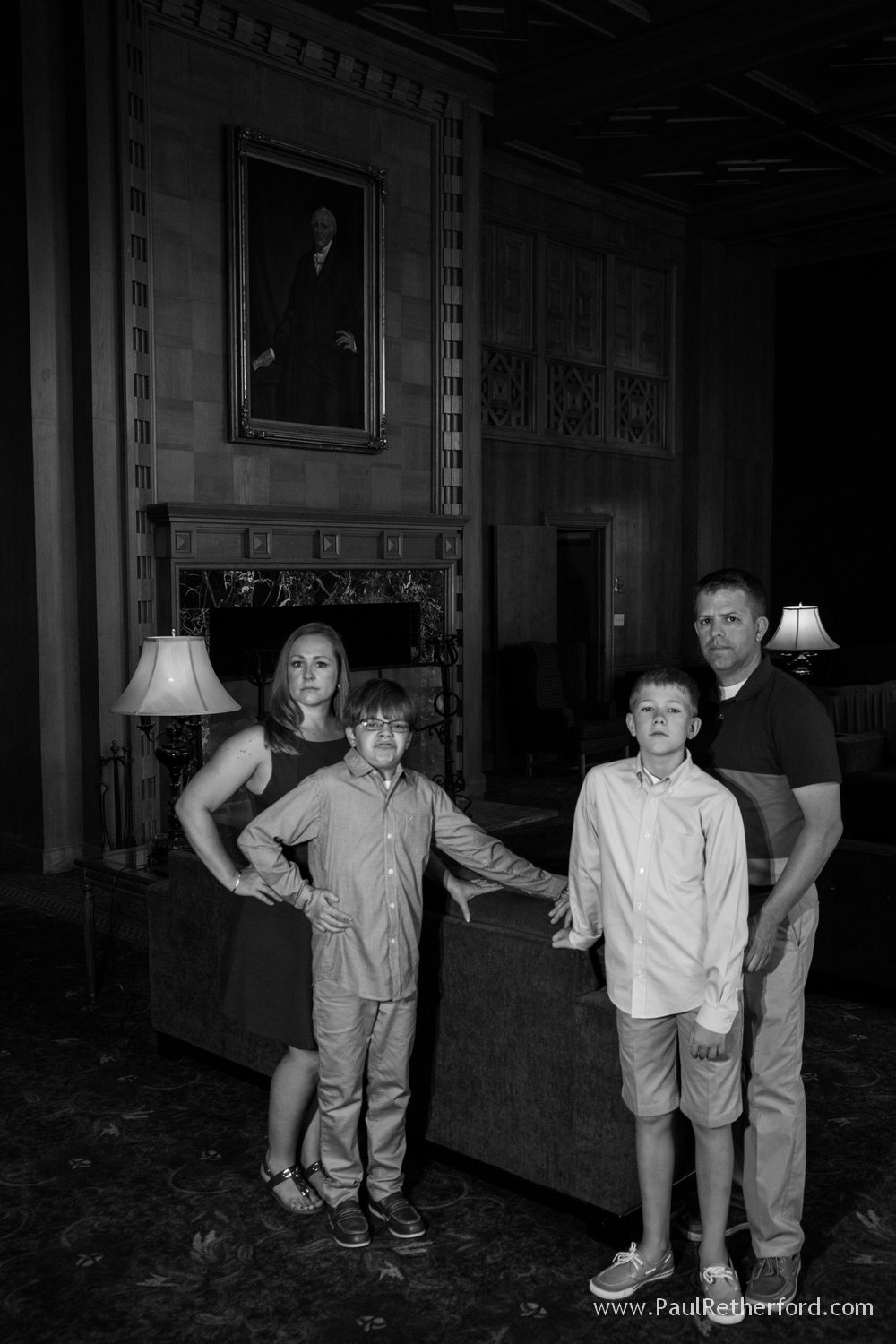 indoor mission point resort family photo