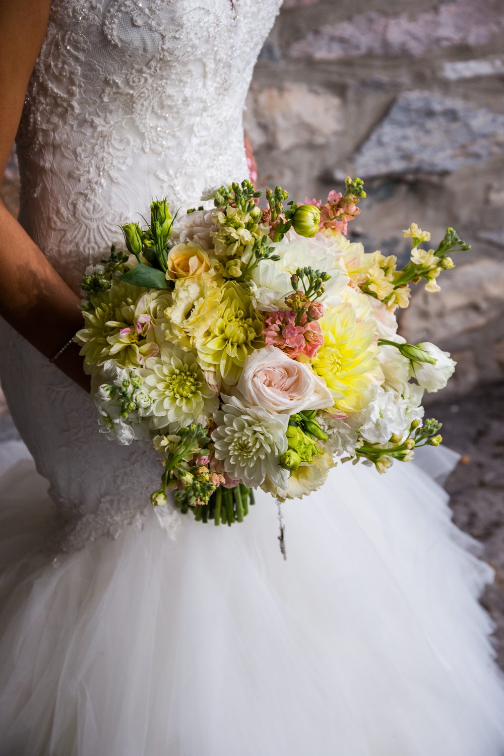 monarch garden and floral wedding photo