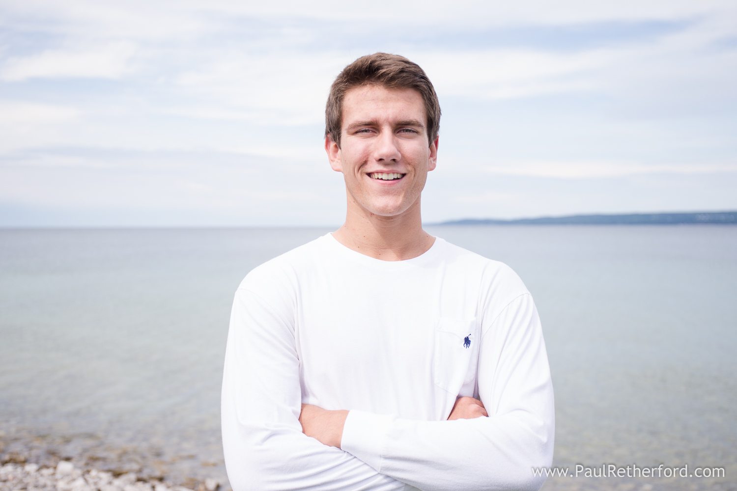 lake michigan senior photo