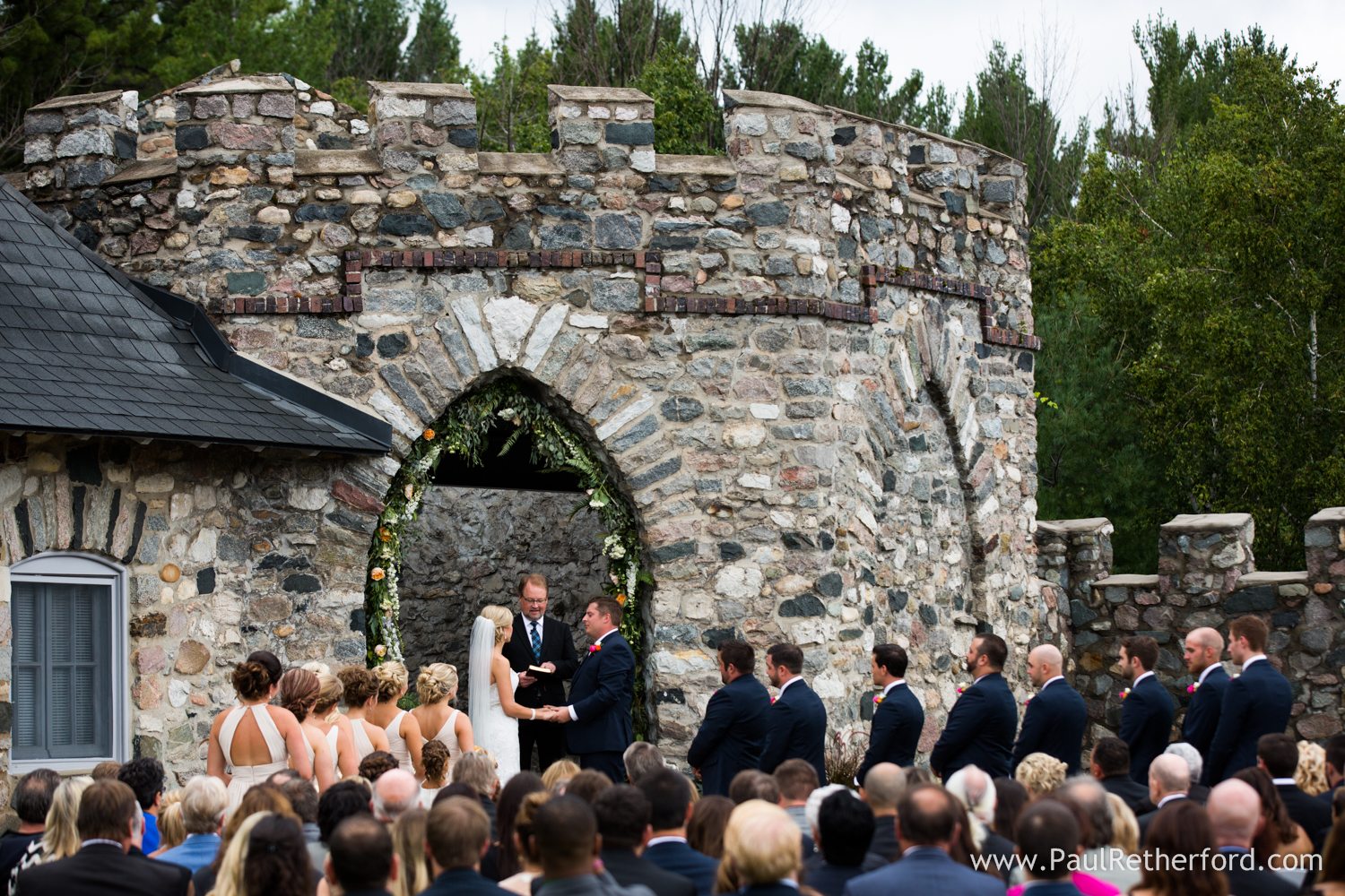 knights courtyard wedding ceremony photo
