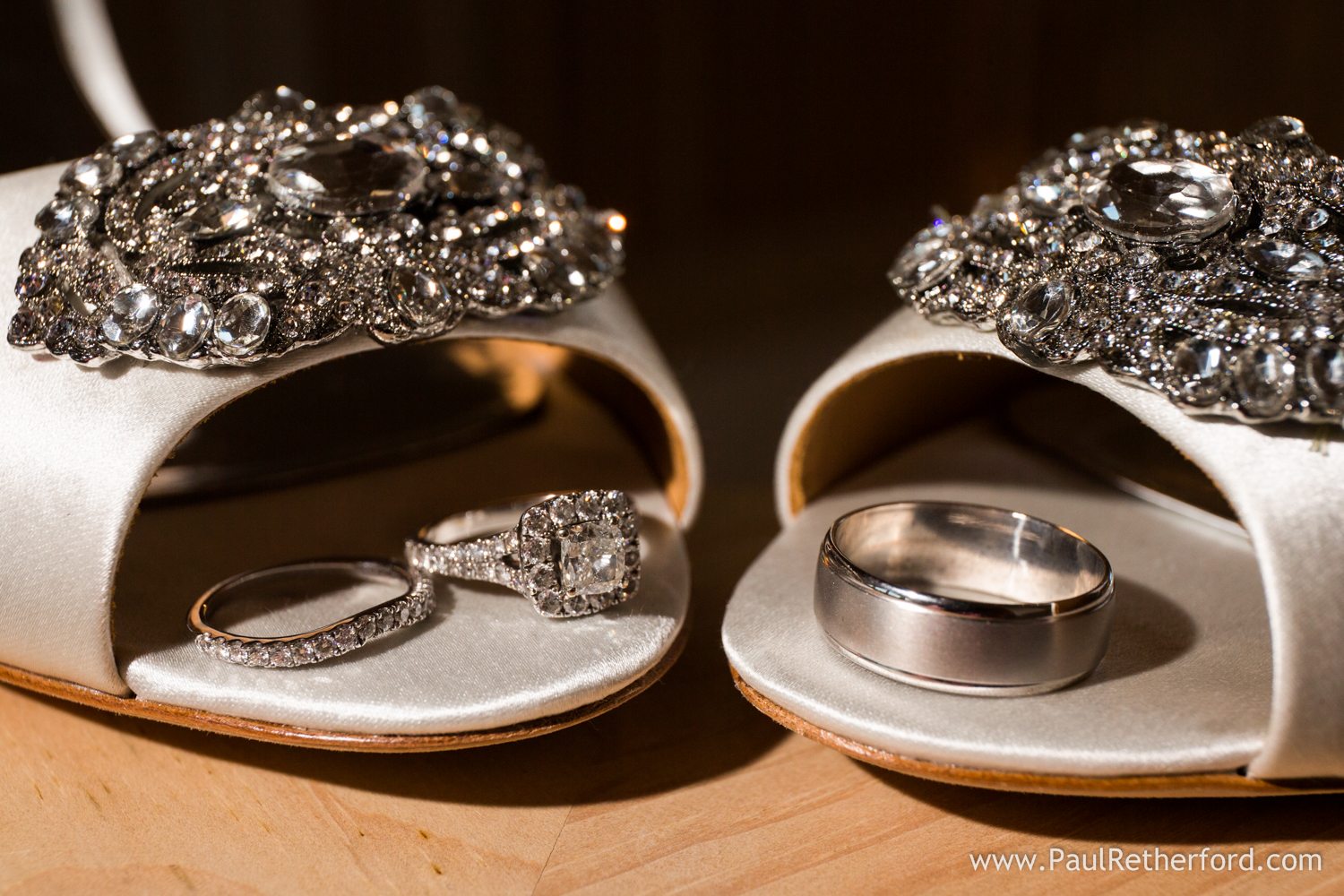 wedding rings and shoes photo