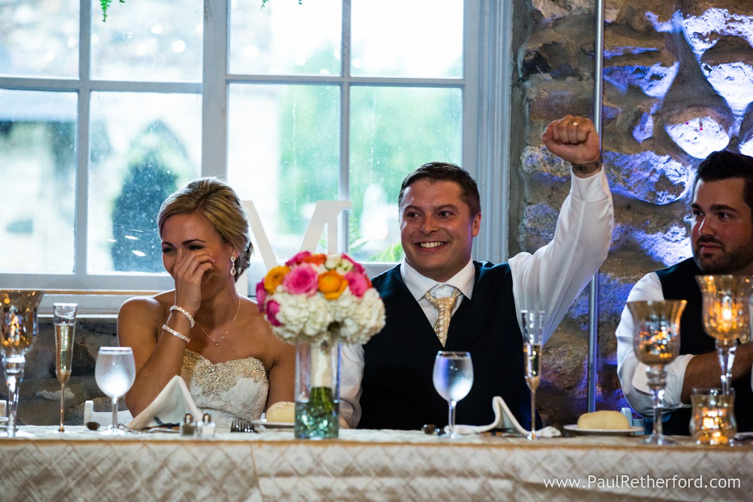 fun wedding toast photo