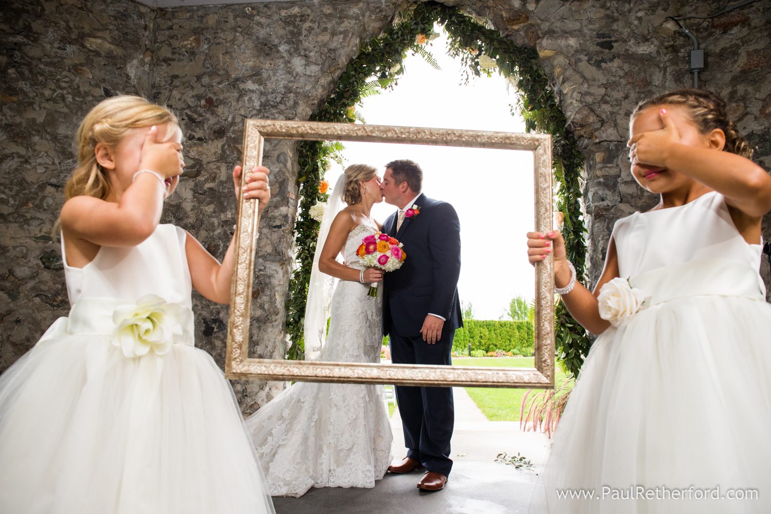 cute flower girl wedding photo