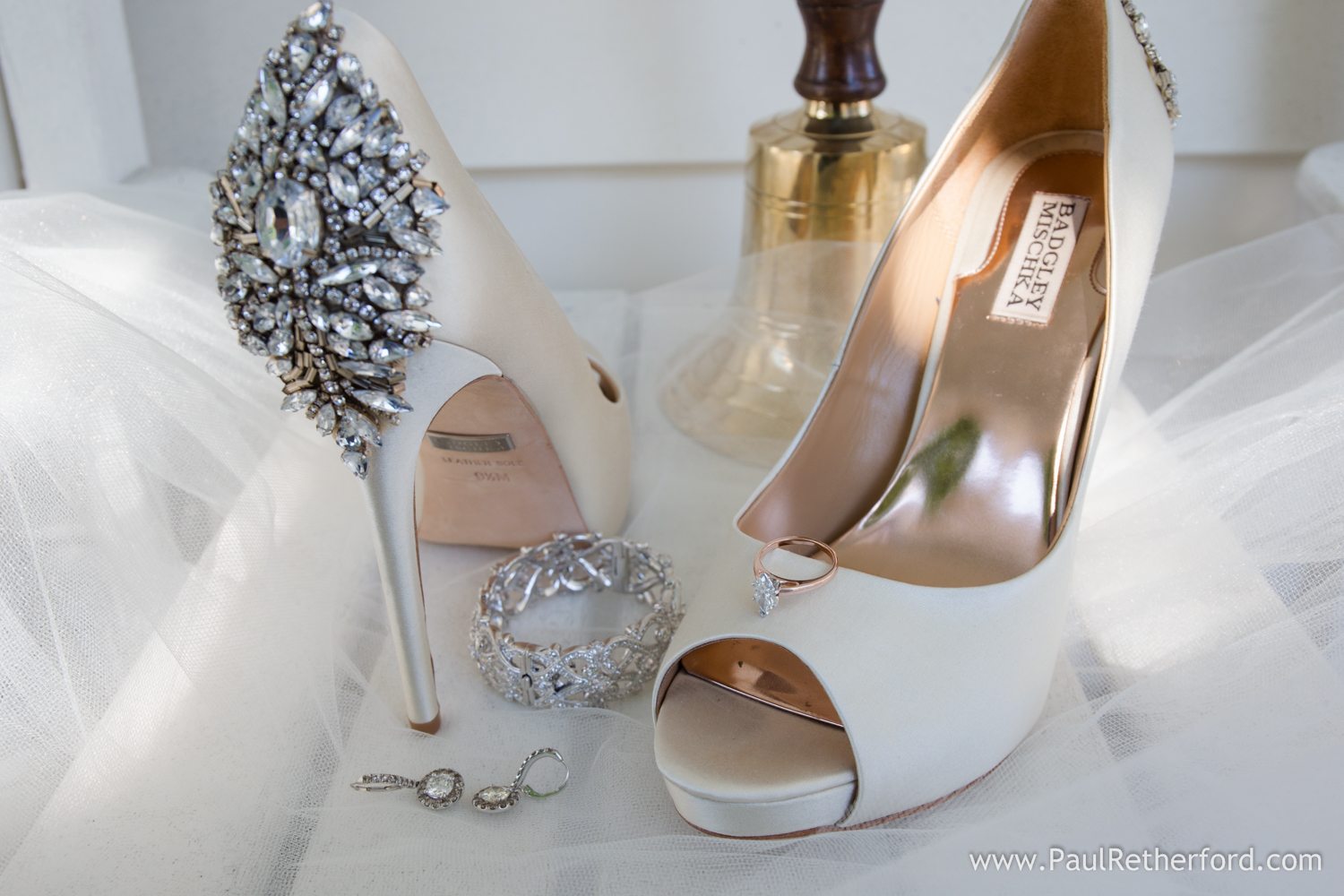 badgley mischka wedding shoe photo