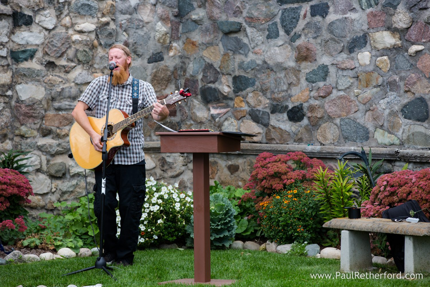 brother singing wedding photo