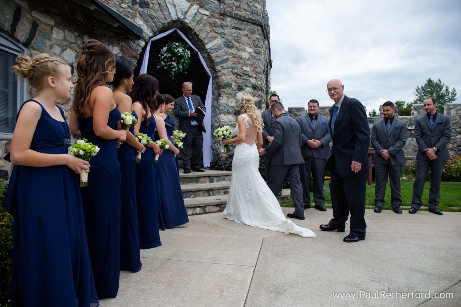 married castle farms wedding photo