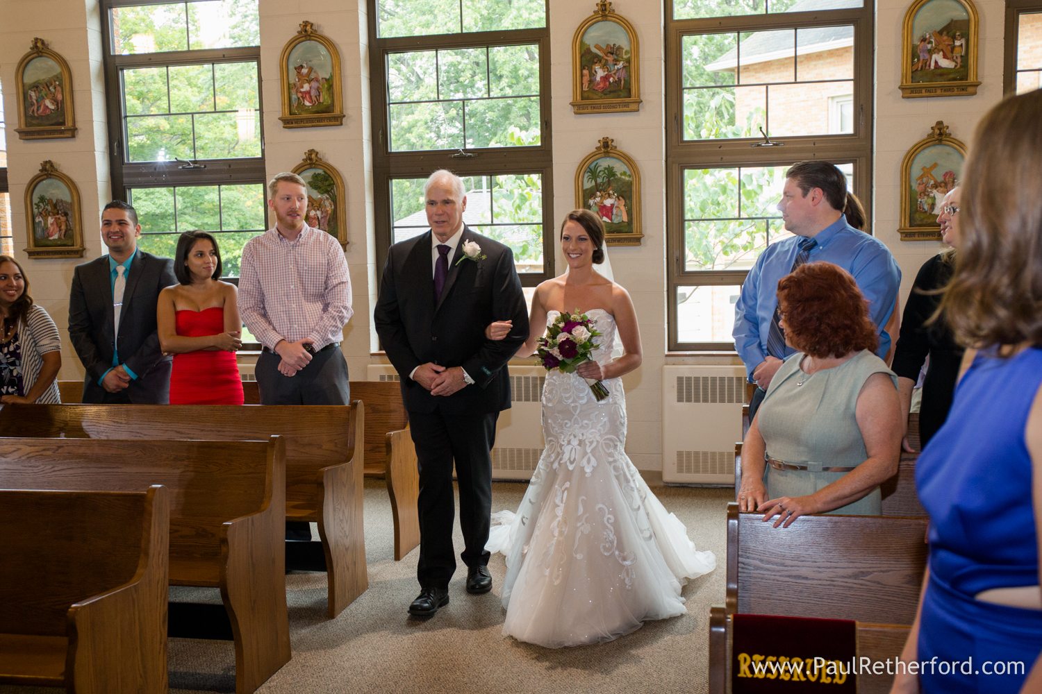 frankfort wedding aisle st anns church