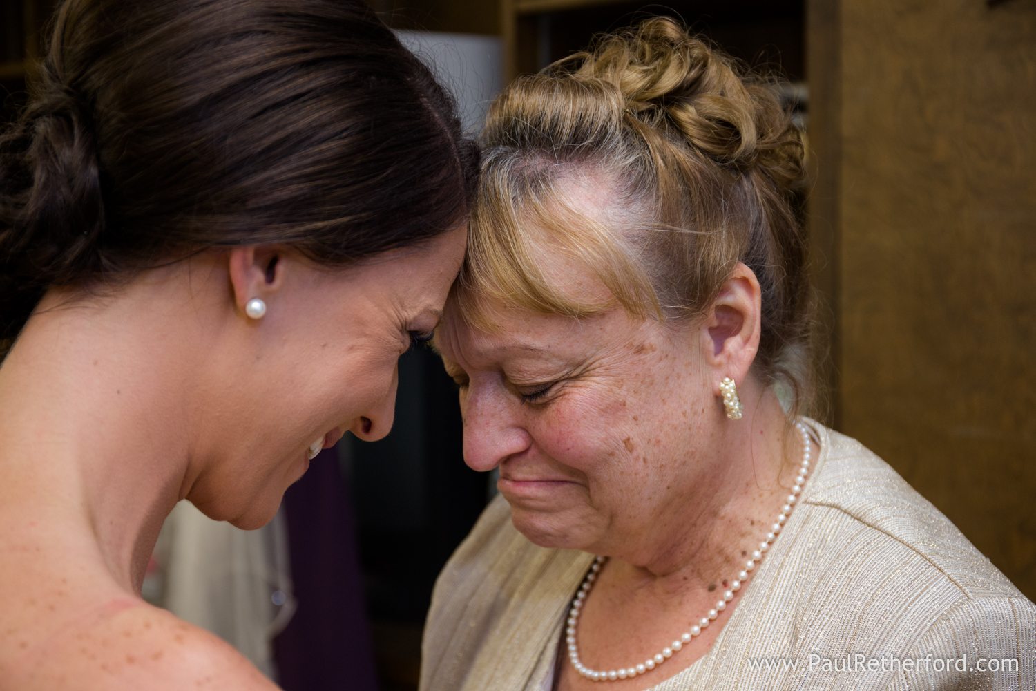 mother daughter wedding photo