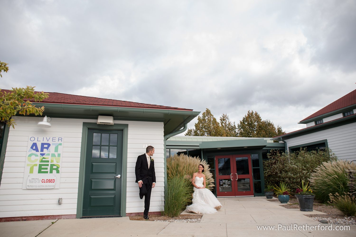 oliver art center wedding photo