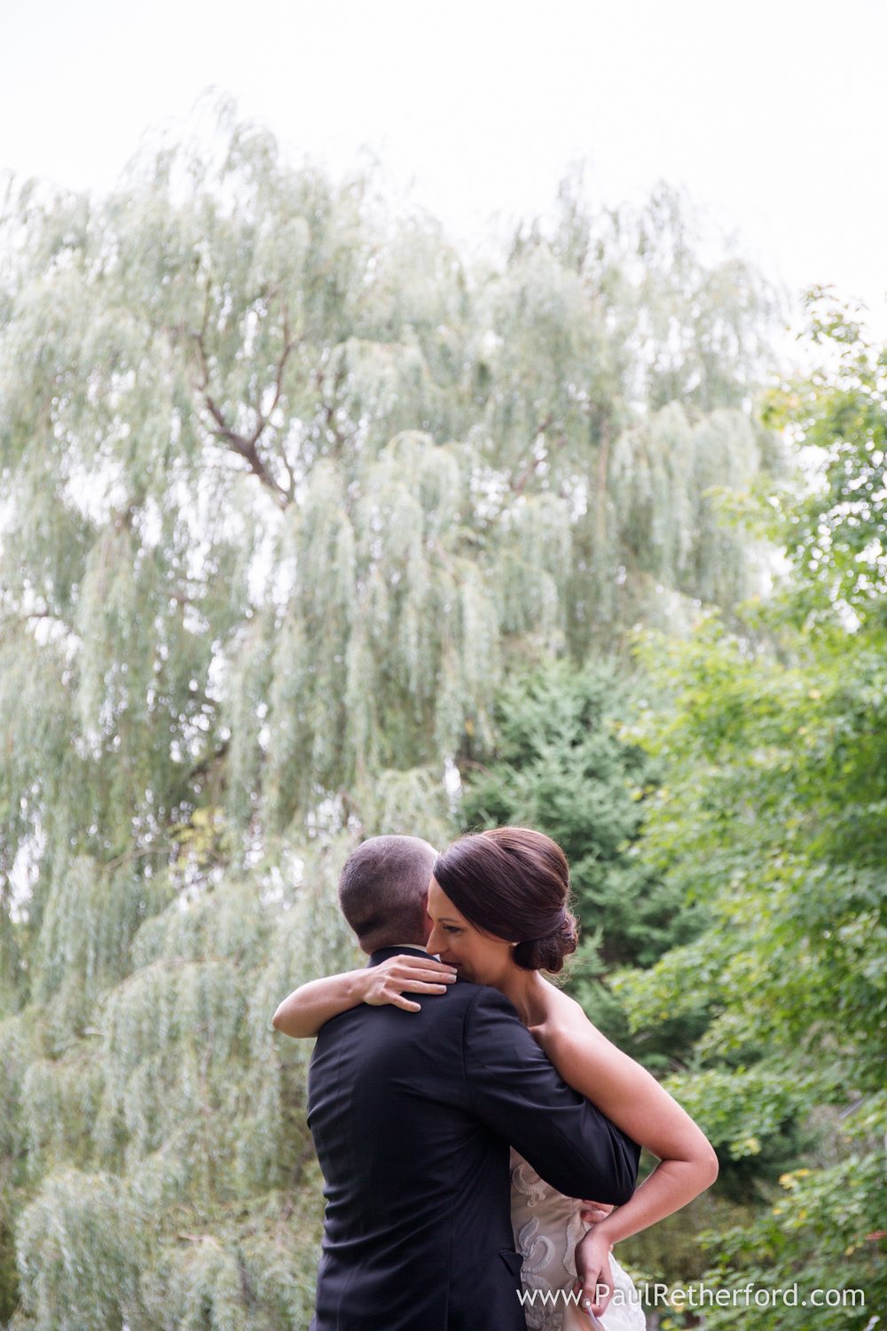 first look frankfort michigan wedding