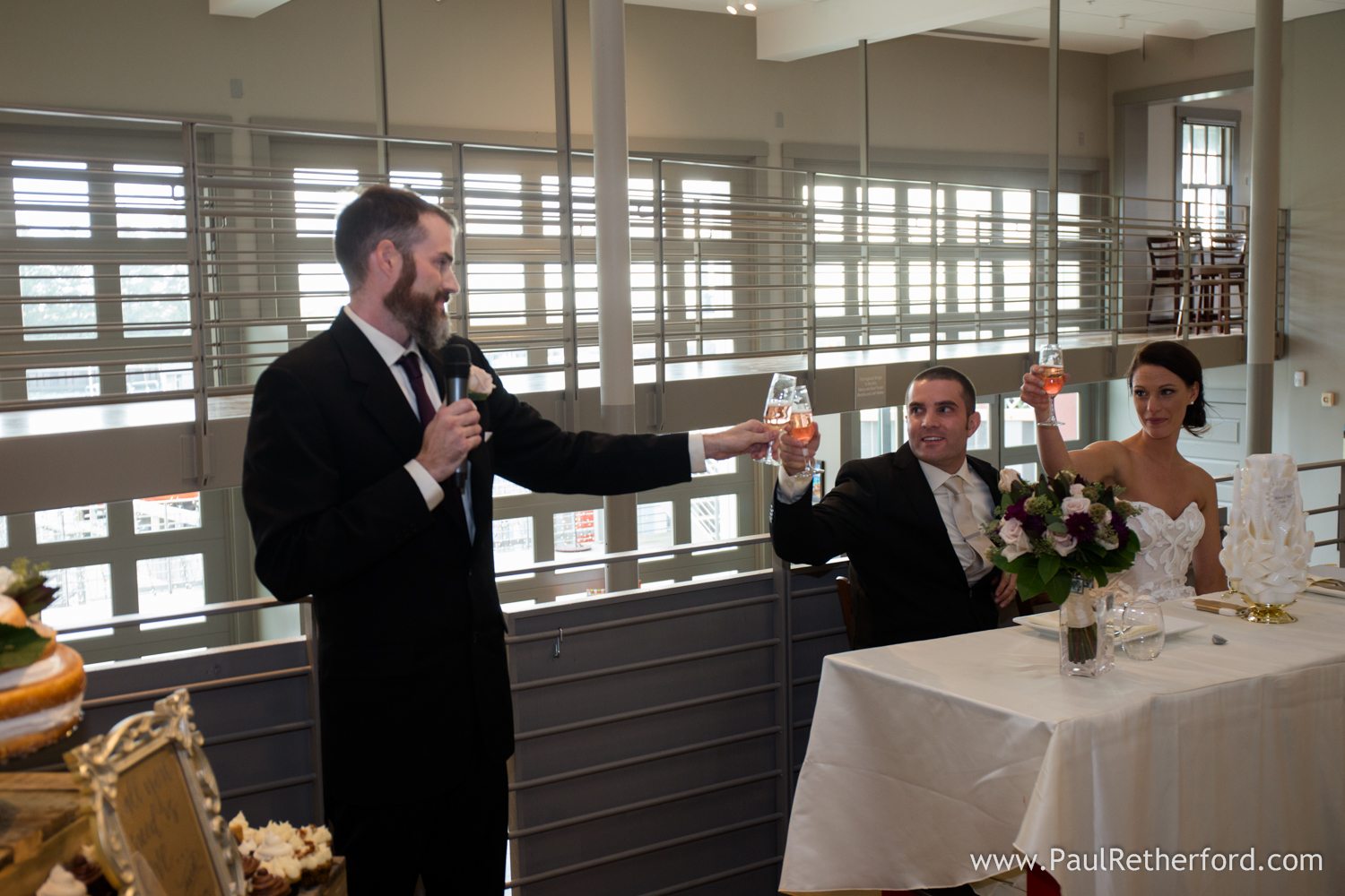 wedding toast oliver art center photo