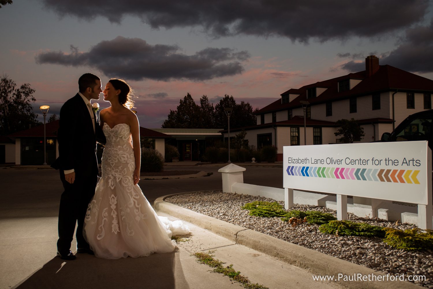 oliver art center wedding photo