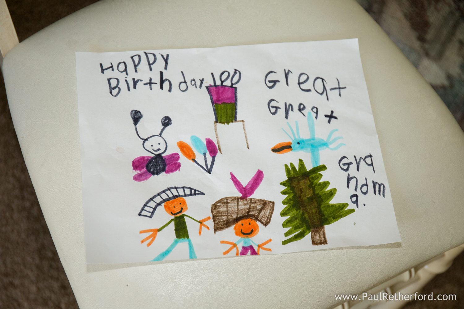 100th birthday card hand made photo