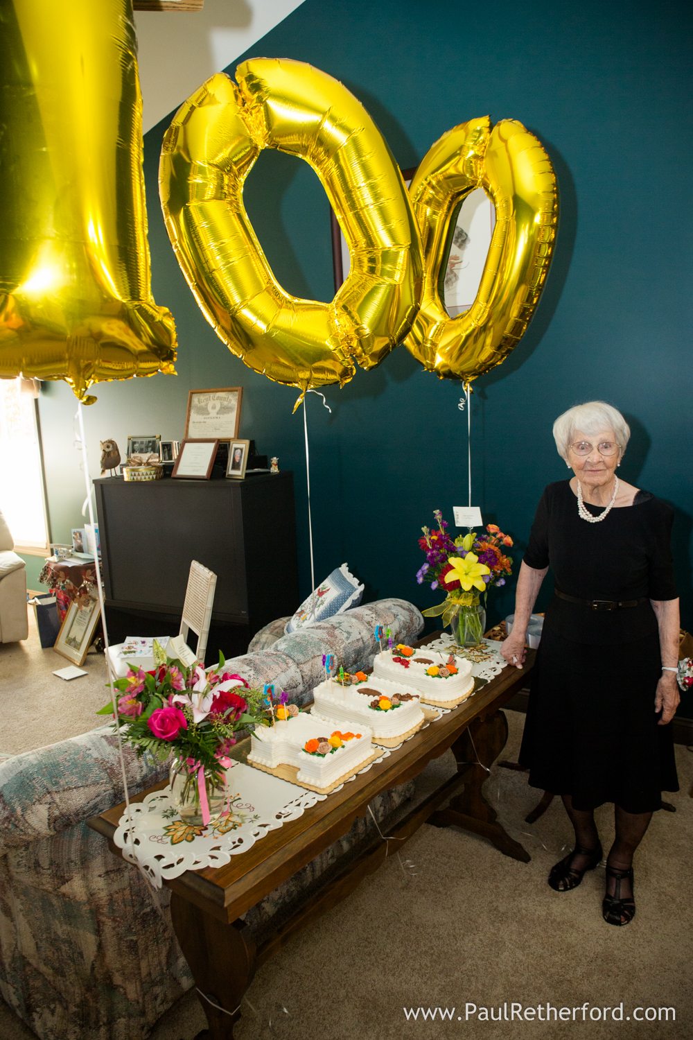 grandma 100th birthday party photo