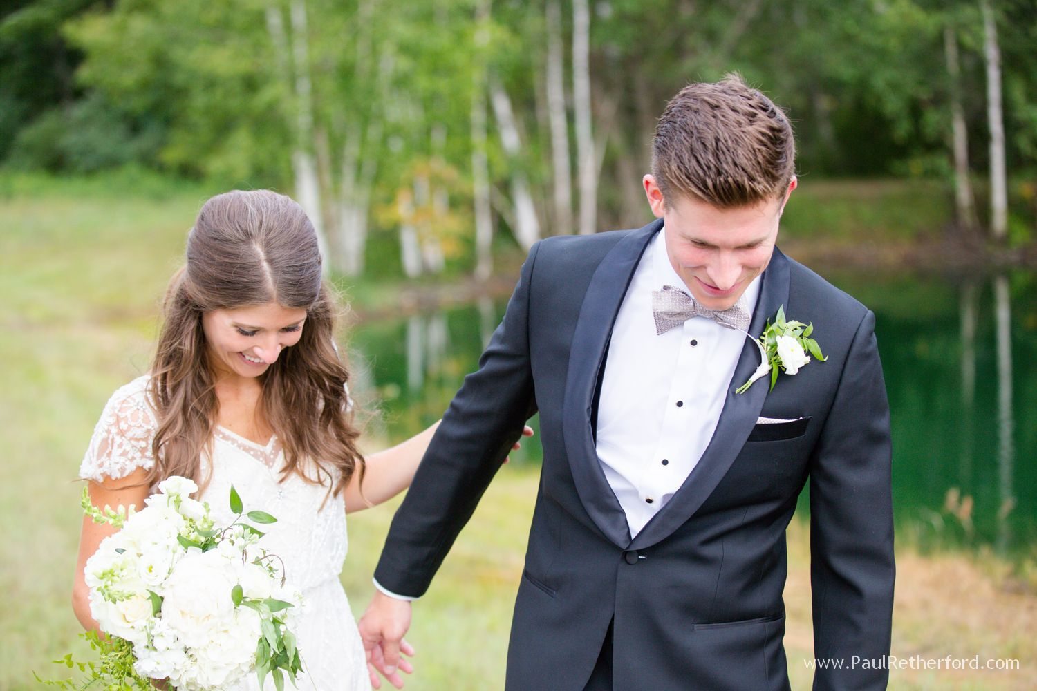 bride groom harbor springs wedding photo