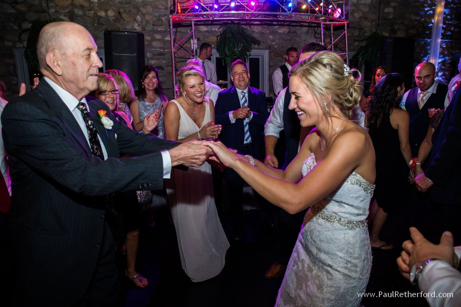 dance grandfather wedding bride photo