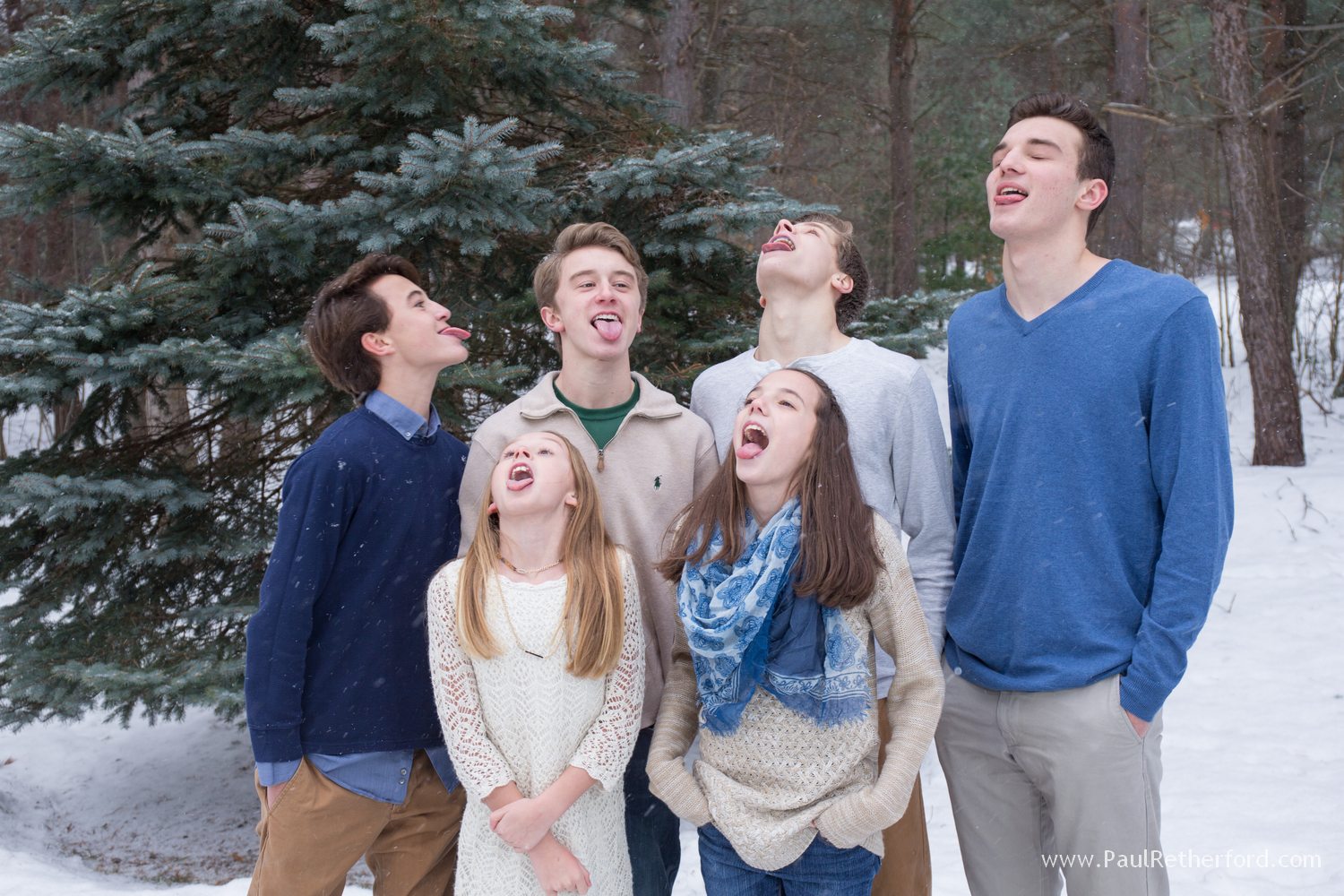 fun harbor springs winter family photo