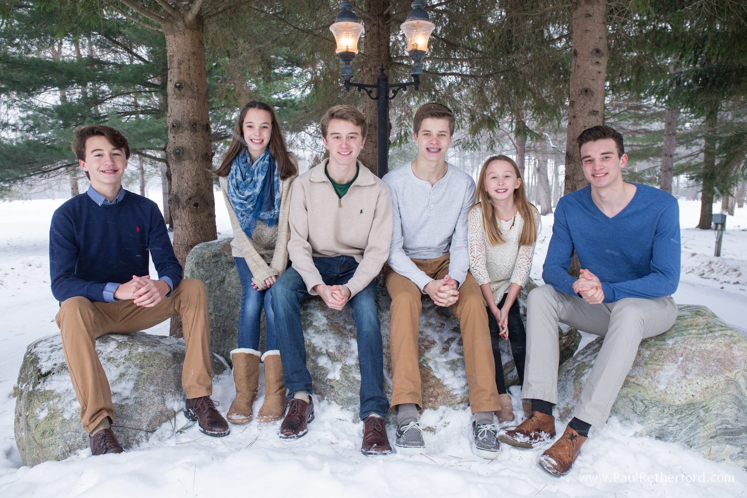 winter family photo boyne highlands