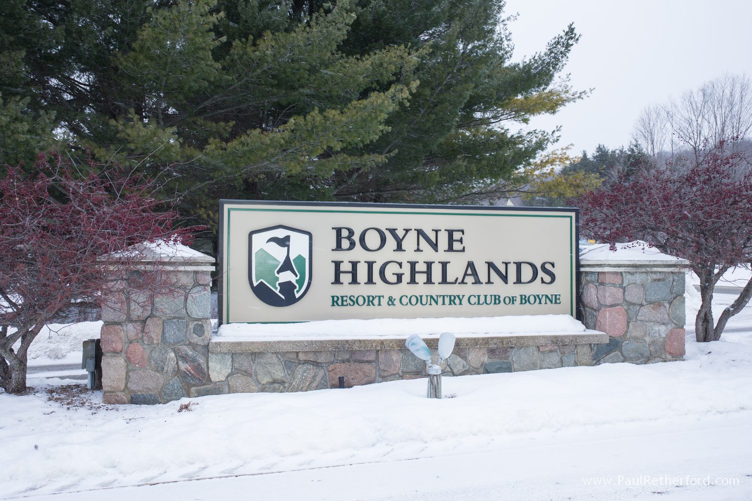boyne highlands winter sign photo