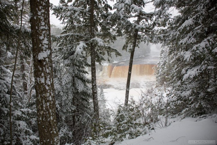 winter tahquamenon falls upper photo