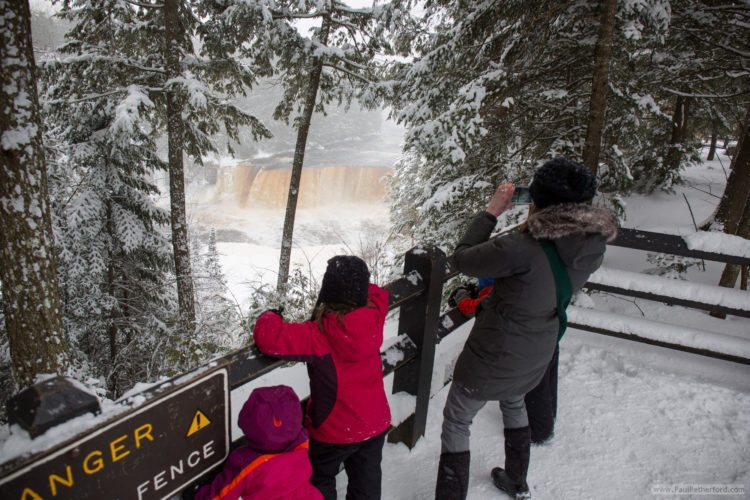 family trip pure michigan falls