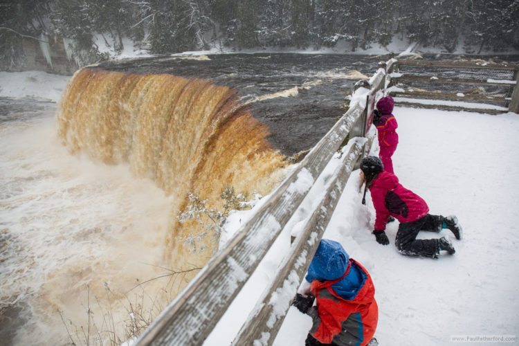 family tahquamenon falls northern michigan