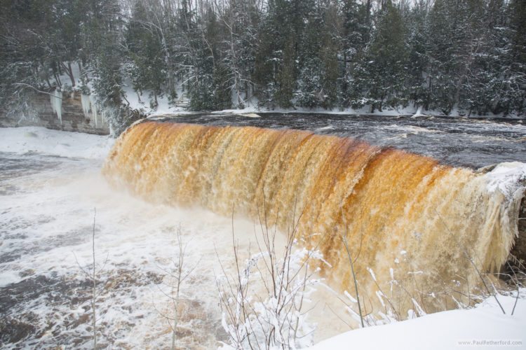 pure michigan winter falls photo
