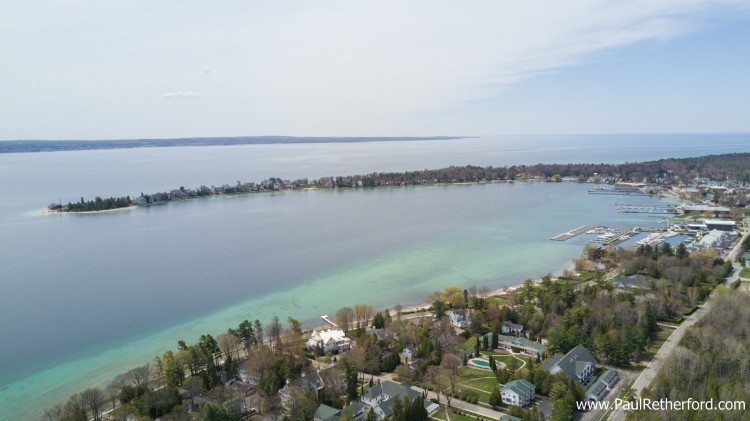 harbor springs aerial drone photo