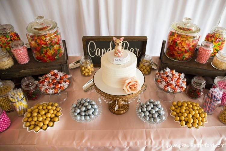 wedding candy table castle farms