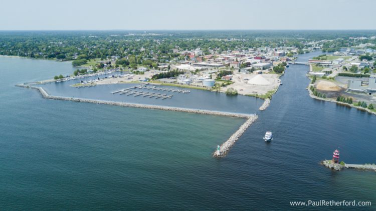 alpena michigan aerial photo thunder bay
