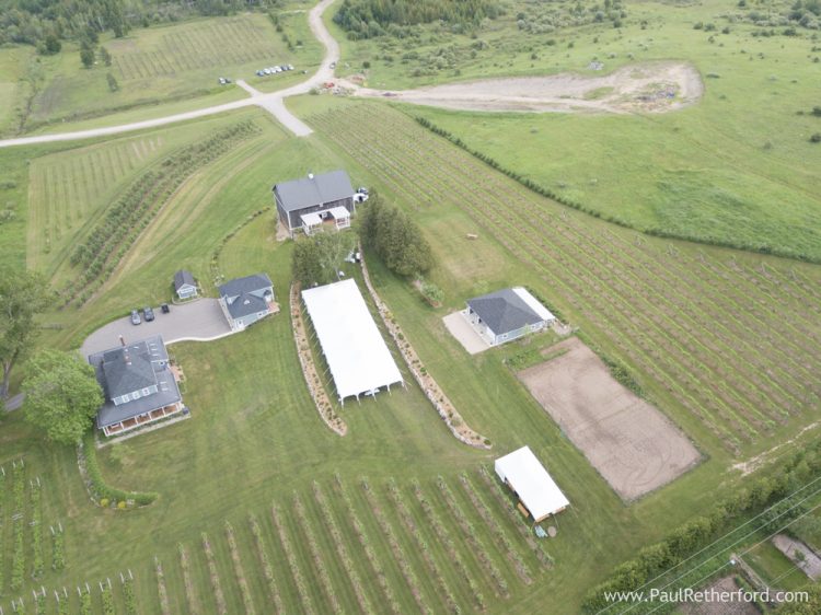 aerial photo gabriel farms petoskey michigan