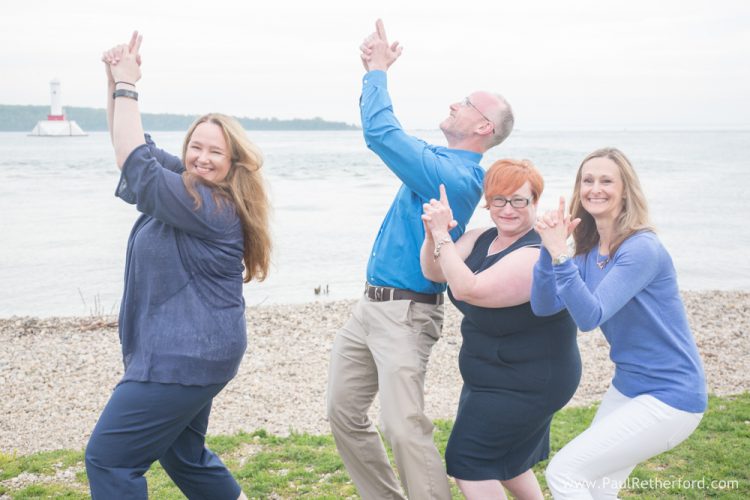 fun family photo mackinac island