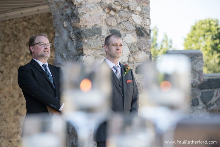 first look bride groom castle farms wedding
