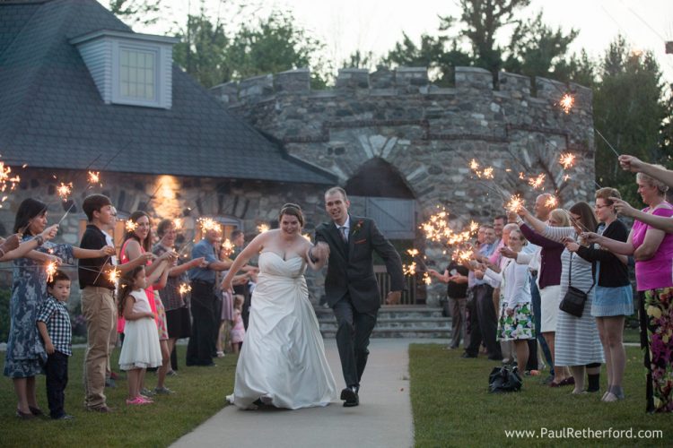 charlevoix michigan sparkler sendoff photo
