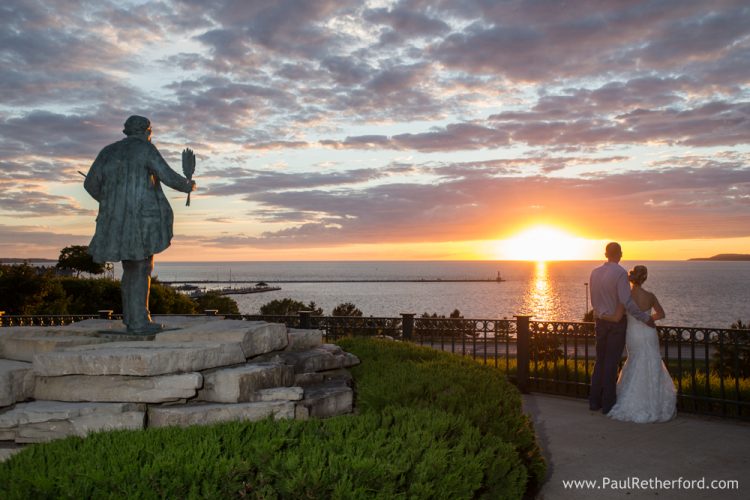 chief petoskey sunset photo wedding
