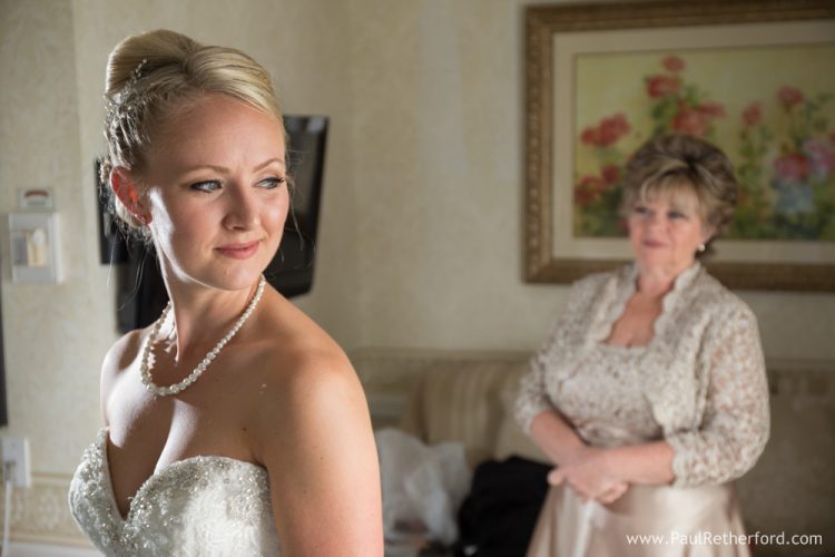 bride and mother wedding photo
