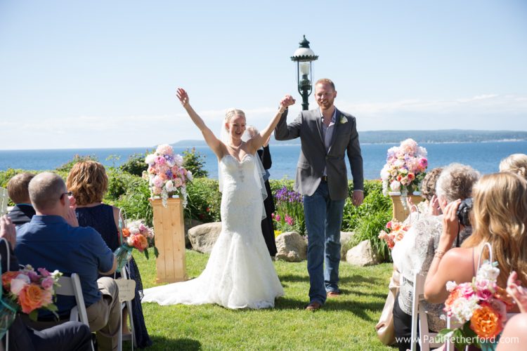 just married by charlevoix wedding pastor