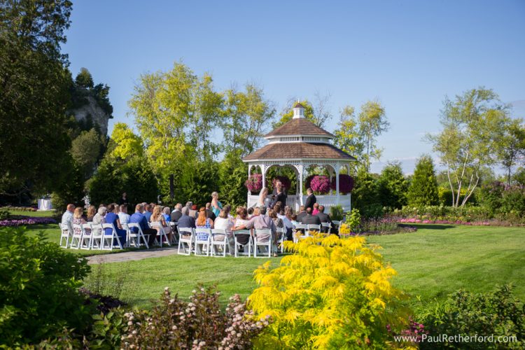 Mackinac Island Mission Point Resort gazebo wedding photography