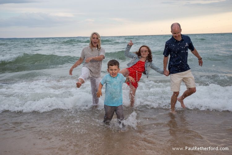 lake michigan family photo