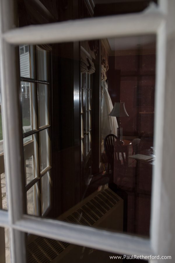 mission point suite wedding dress hanging photo