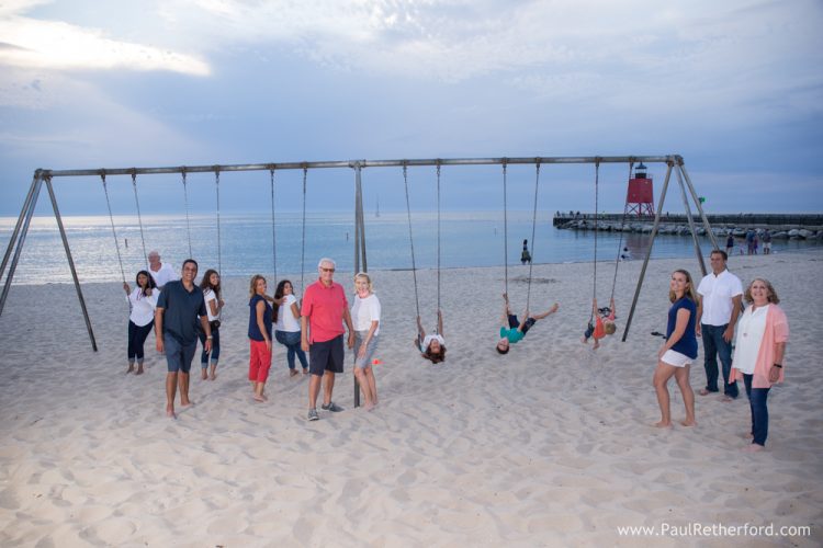 lake michigan beach family photo